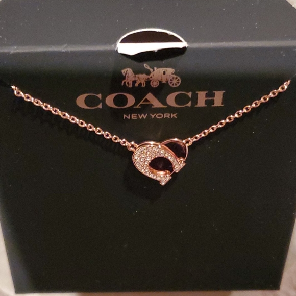 Coach gold plated gorgeous necklace with swarsowsk - Picture 2 of 6